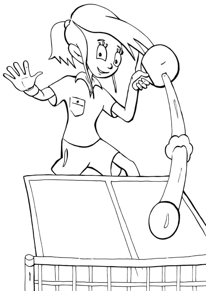 Stolní Tenis (30) omalovánka