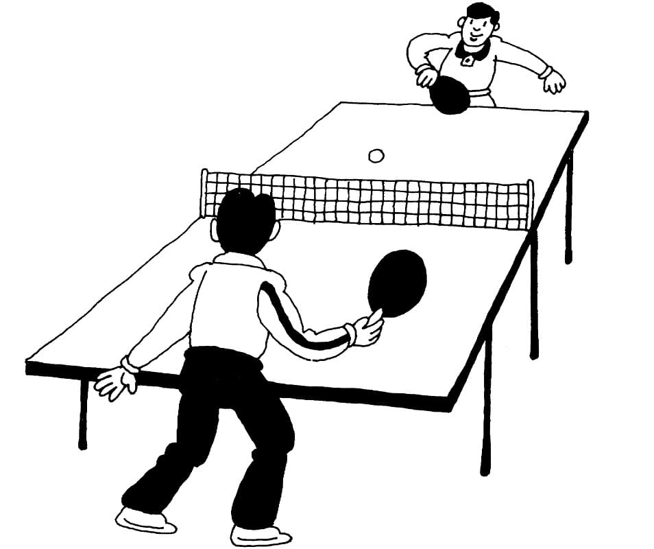 Stolní Tenis (39) omalovánka