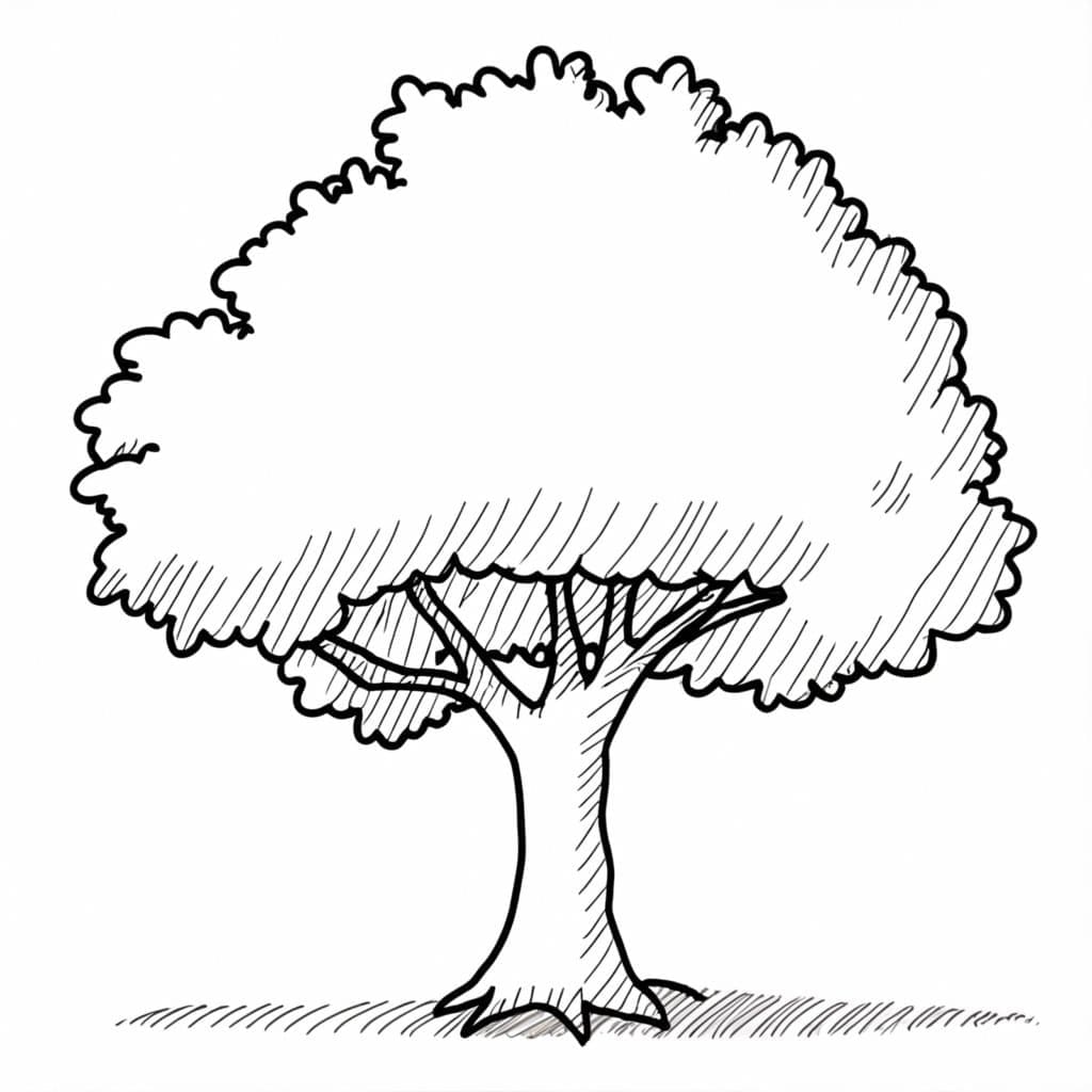 Strom Vymalovatelné pro Děti omalovánka
