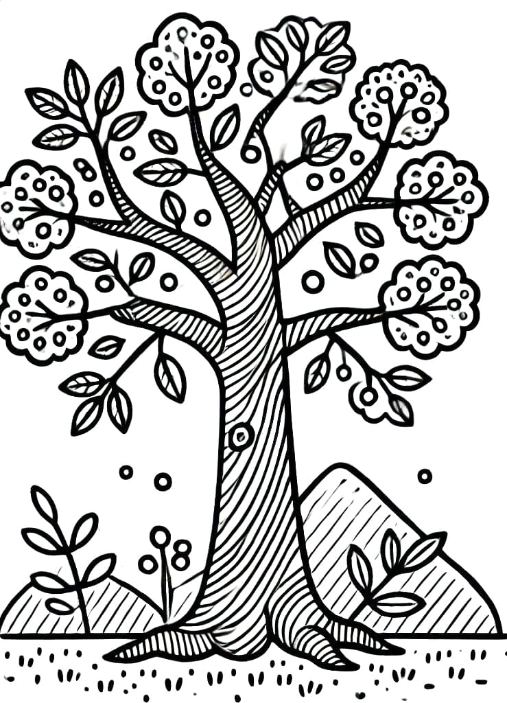 Strom Zdarma Tisknutelný omalovánka