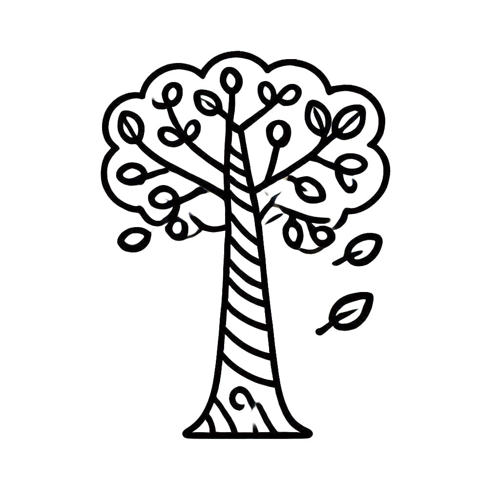 Strom k Vymalování omalovánka