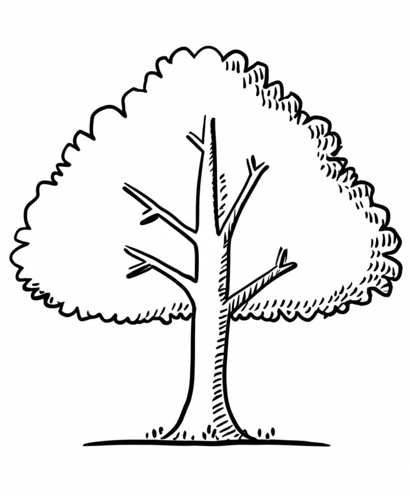 Strom pro 2leté Děti omalovánka