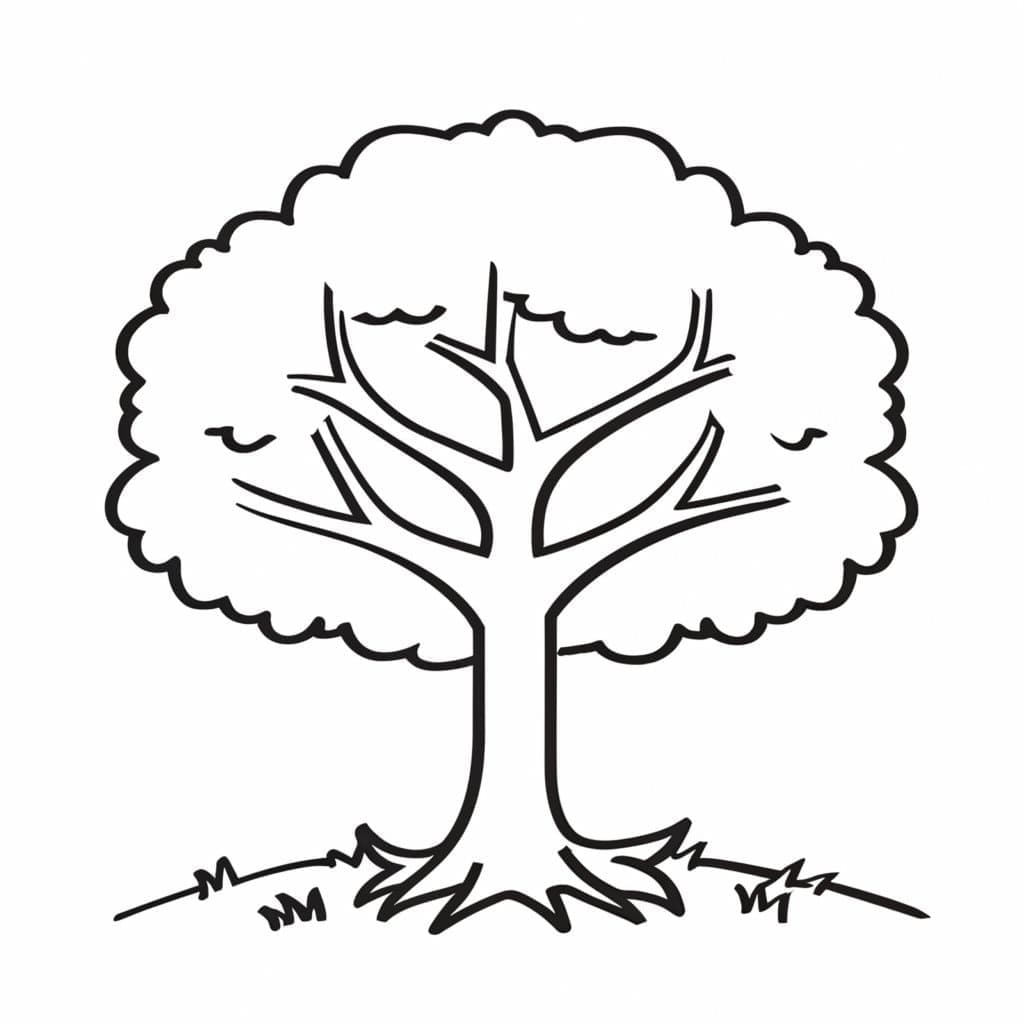 Strom pro 4leté Děti omalovánka