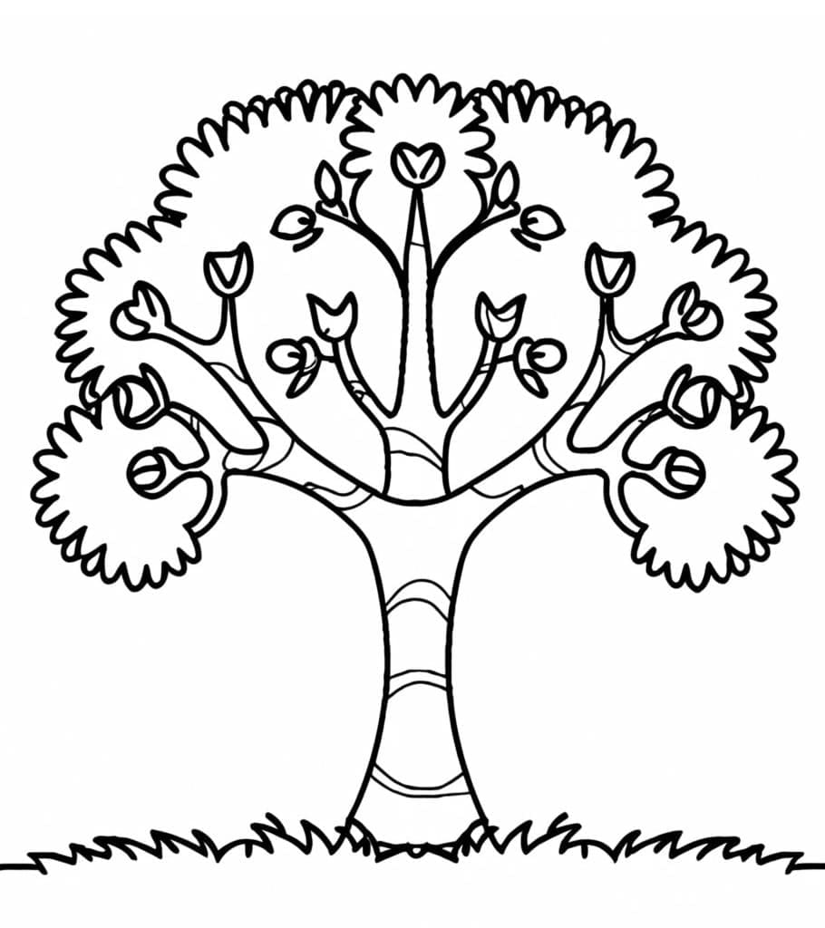 Strom pro 5leté Děti omalovánka