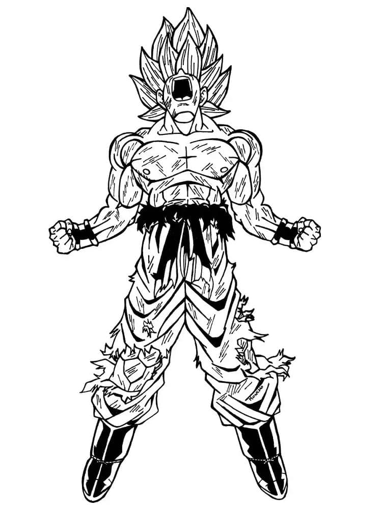 Super Saiyan Goku omalovánka