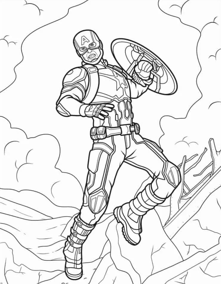 Superhrdina Captain America omalovánka