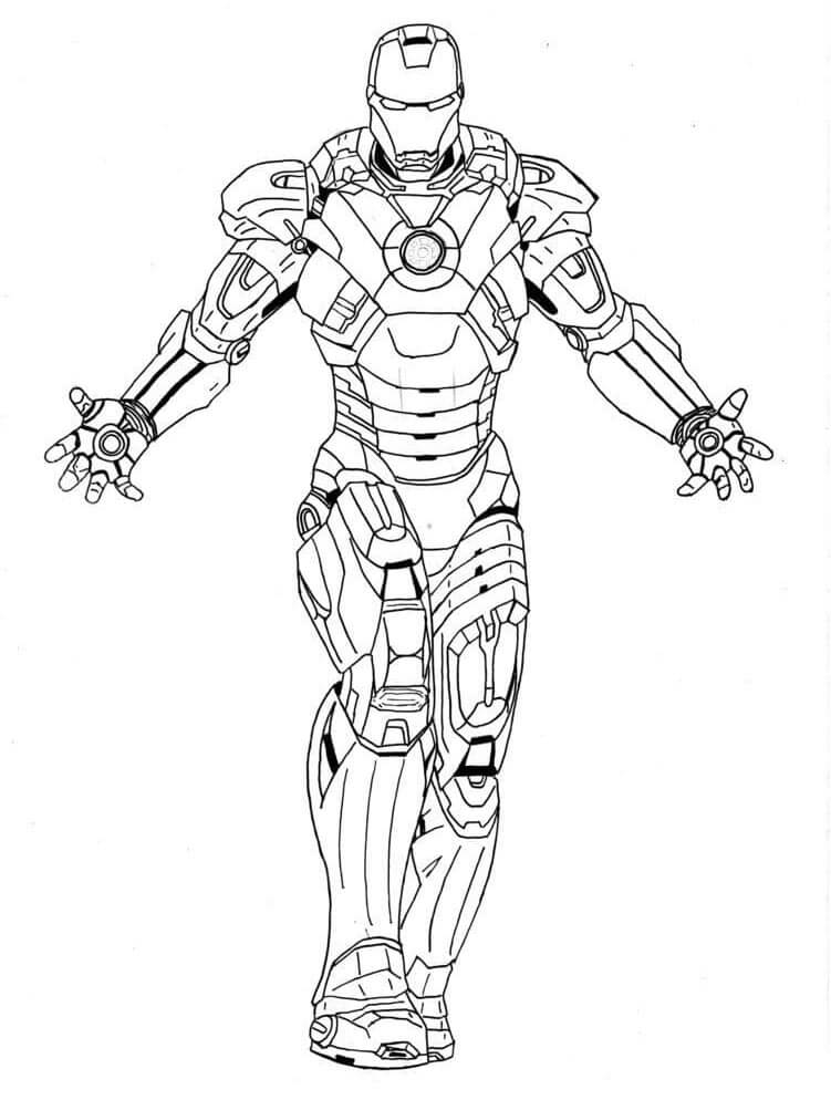 Superhrdina Iron Man omalovánka
