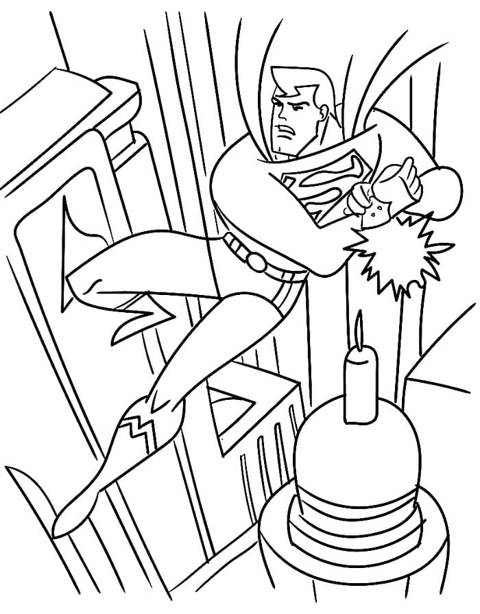 Superman Superhrdina omalovánka