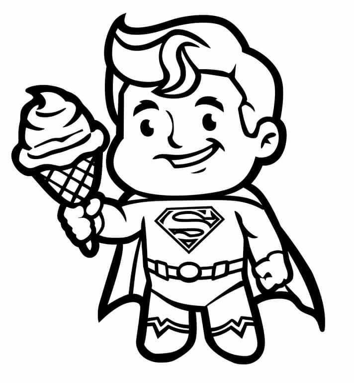 Superman pro 2leté Děti omalovánka