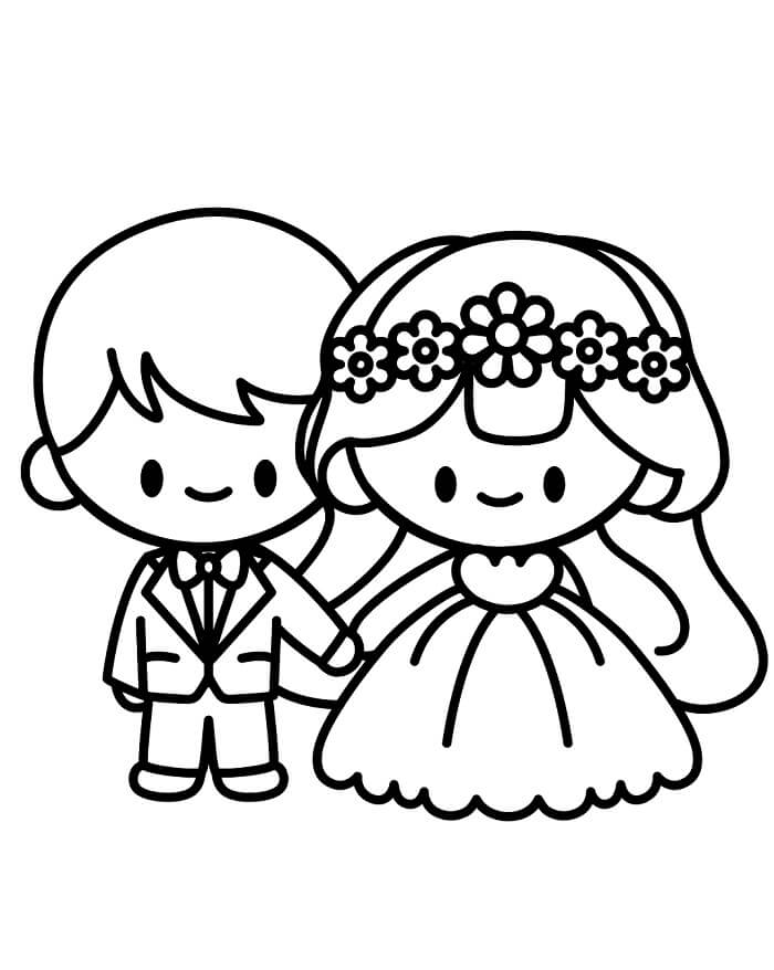 Svatba Tisknutelná omalovánka