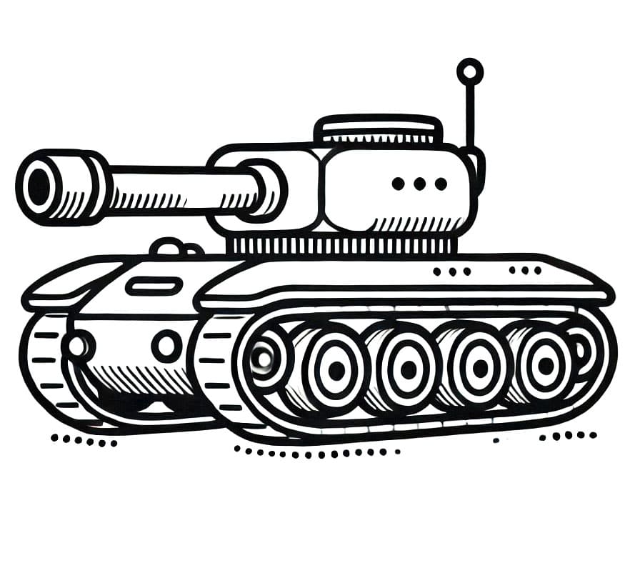 Tank Tisknutelný pro Děti omalovánka