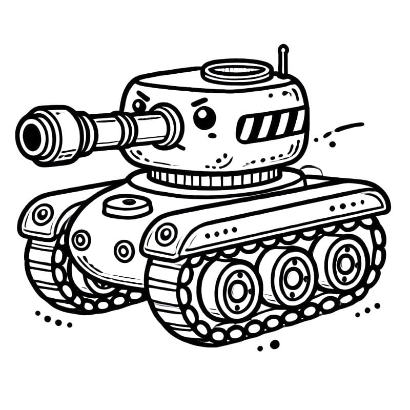 Tank Zdarma Tisknutelný omalovánka
