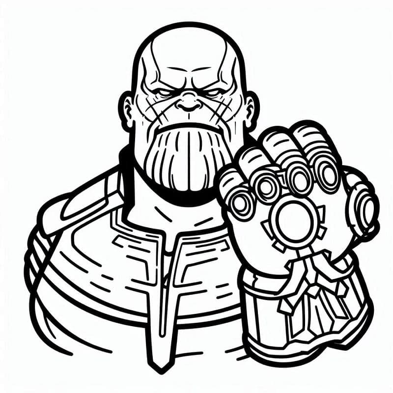 Thanos Tisknutelný Zdarma omalovánka