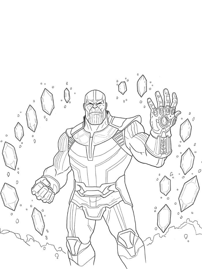 Thanos Vymalovatelné pro Děti omalovánka
