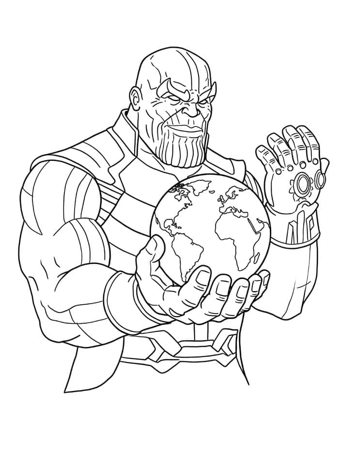 Thanos pro 2leté Děti omalovánka