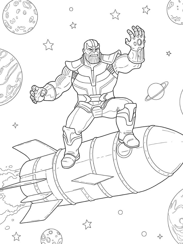 Thanos pro 4leté Děti omalovánka