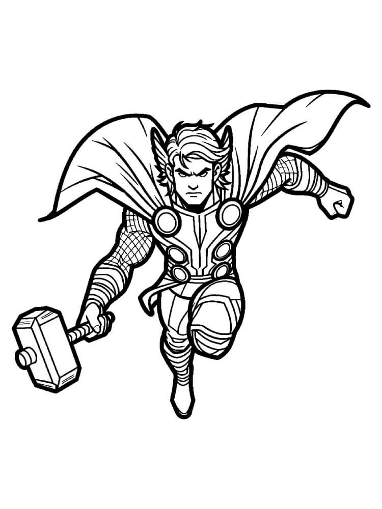 Thor Avengers omalovánka