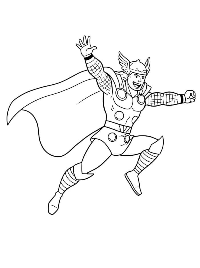 Thor Superhrdina omalovánka