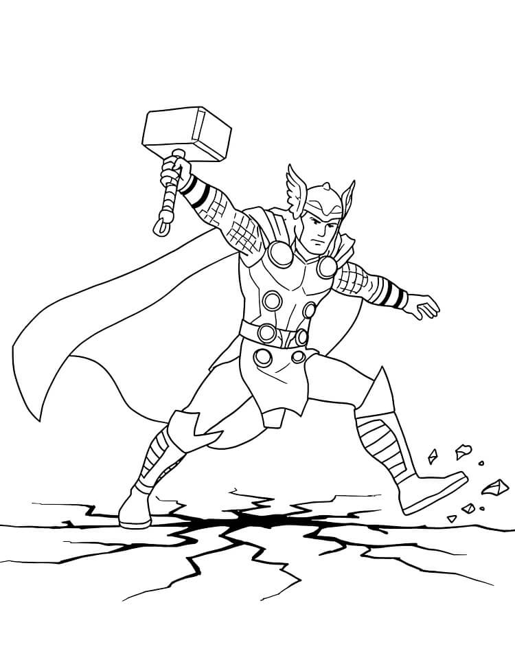 Thor Tisknutelný omalovánka