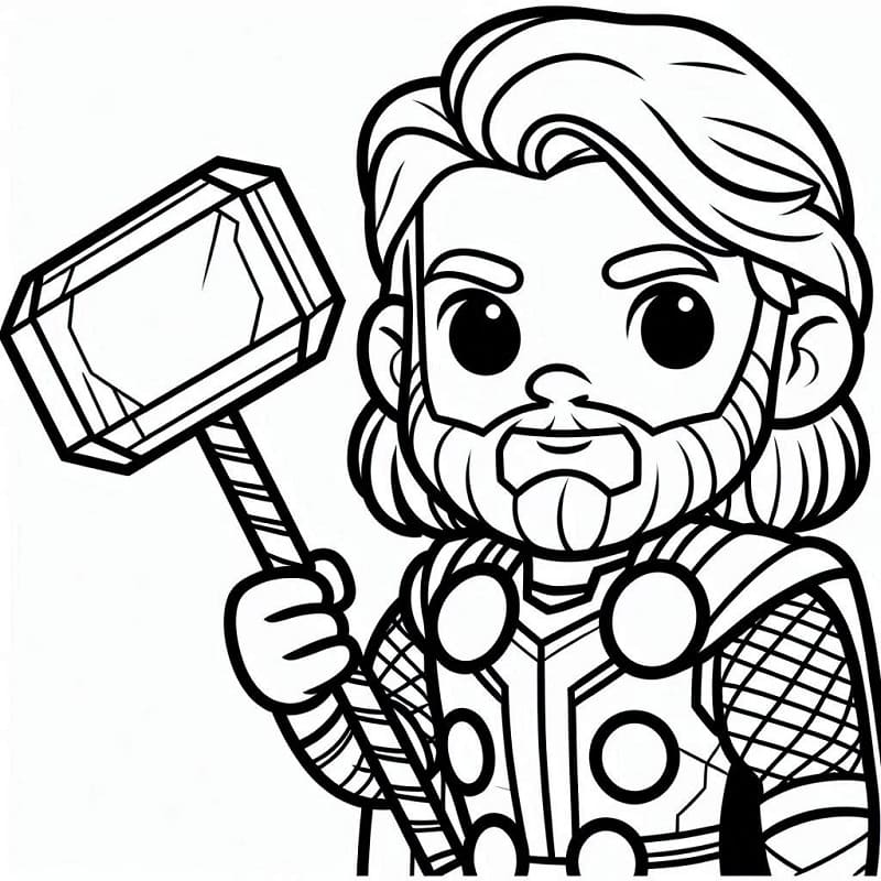Thor Vymalovatelné pro Děti omalovánka