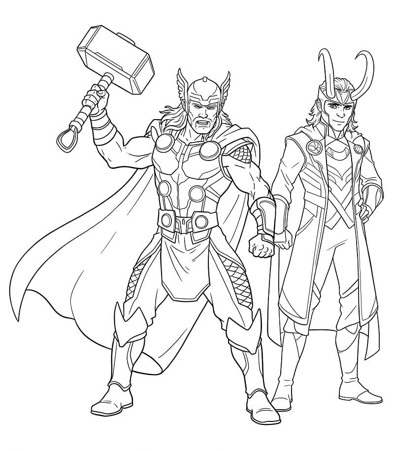 Thor Zdarma omalovánka