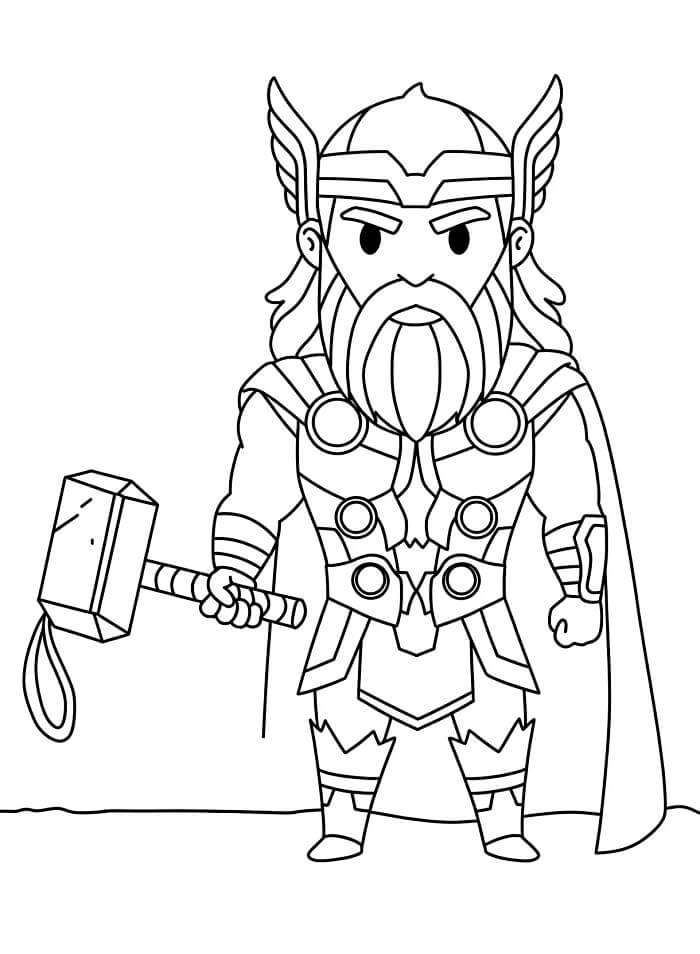 Thor k Tisku omalovánka