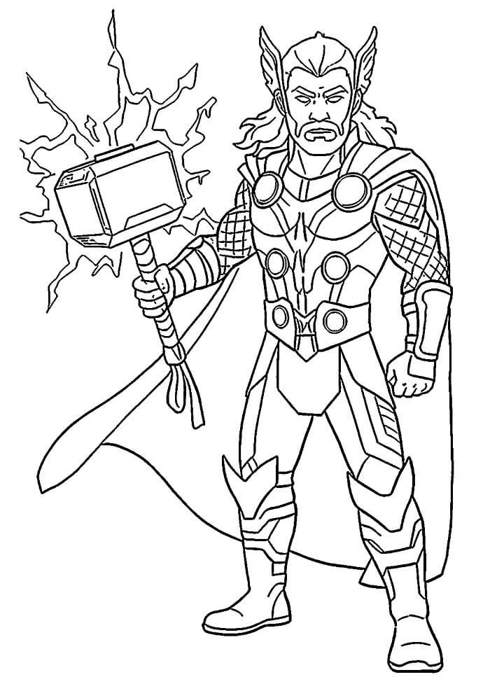 Thor pro 5leté Děti omalovánka