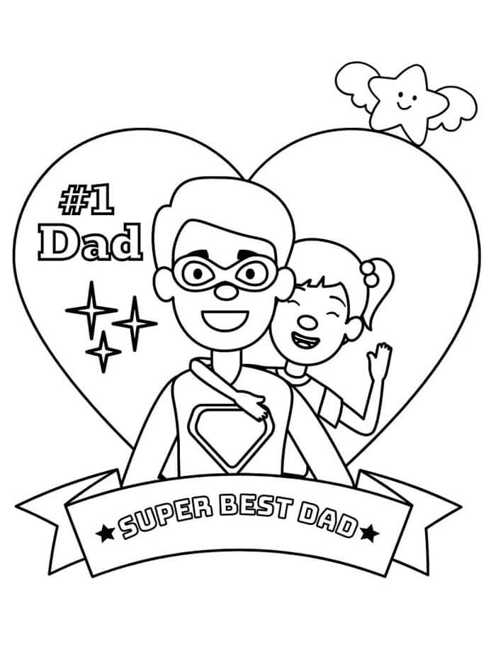 Tisk Den otců omalovánka