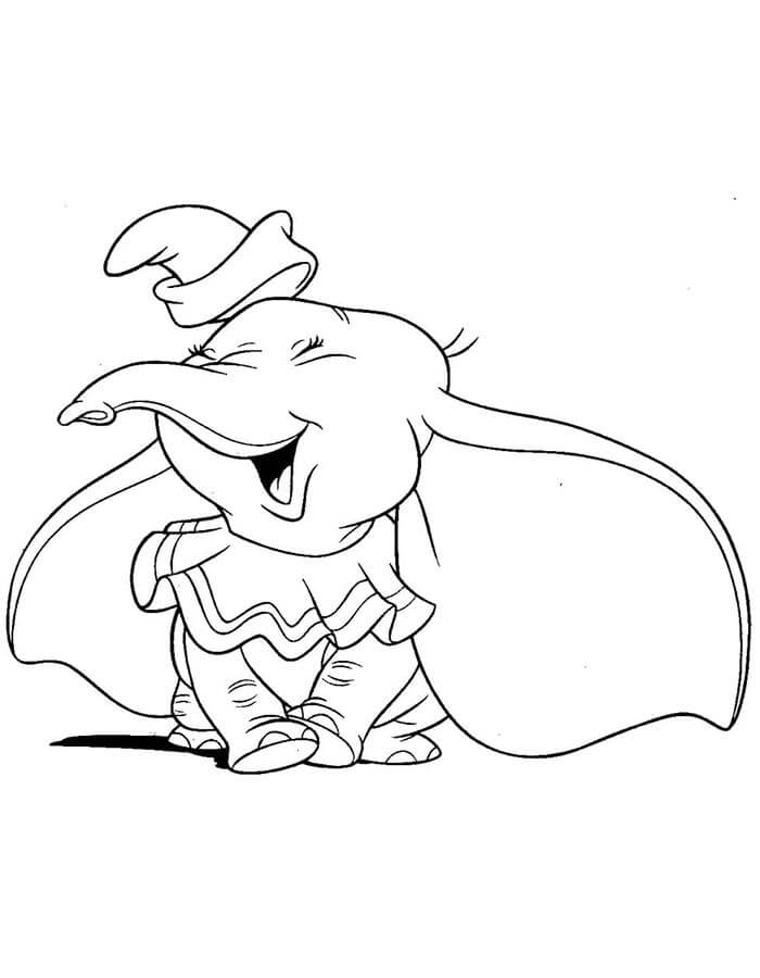 Tisk Dumbo omalovánka