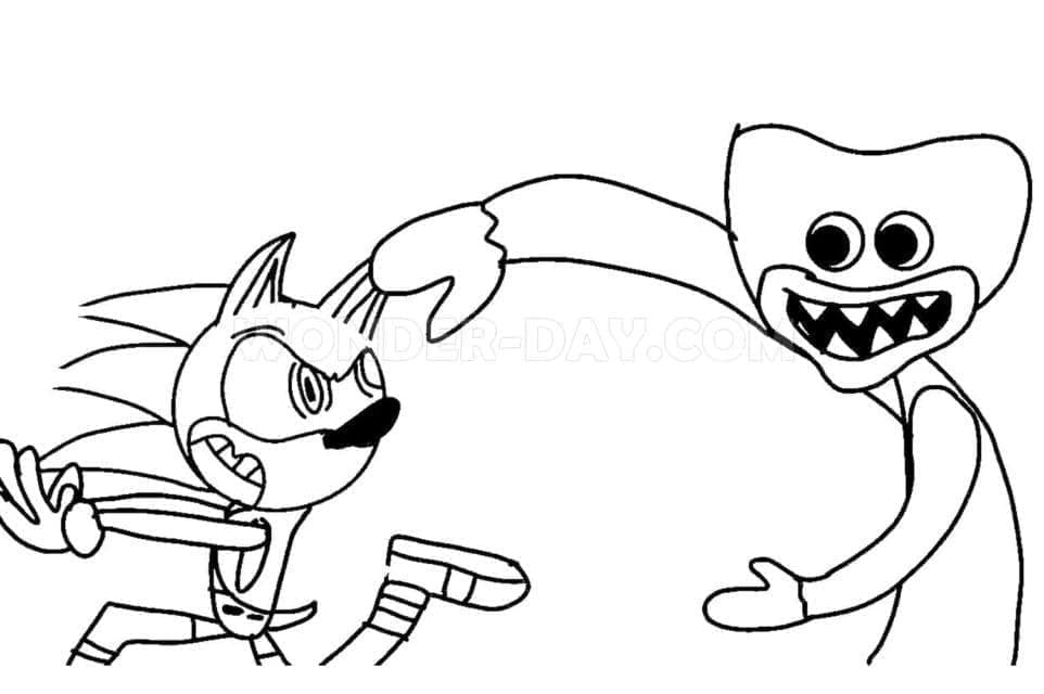 Tisk Huggy Wuggy omalovánka