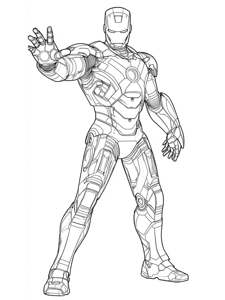 Tisk Iron Man omalovánka