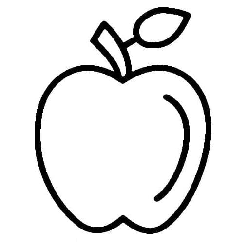 Tisk Jablko omalovánka