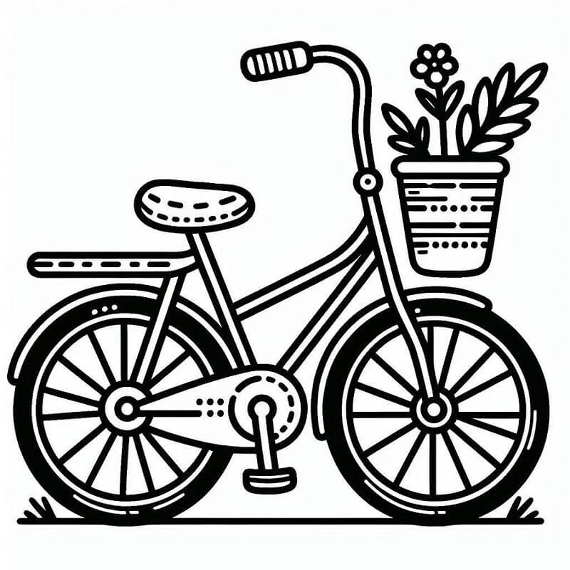Tisk Jízdní Kolo omalovánka
