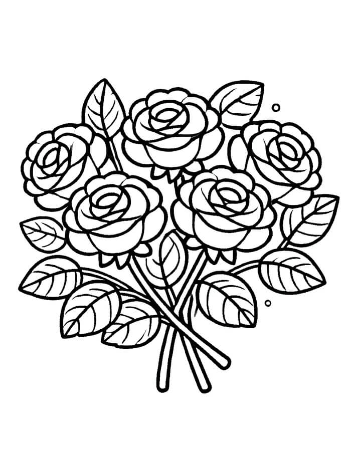 Tisk Kytice Květin omalovánka