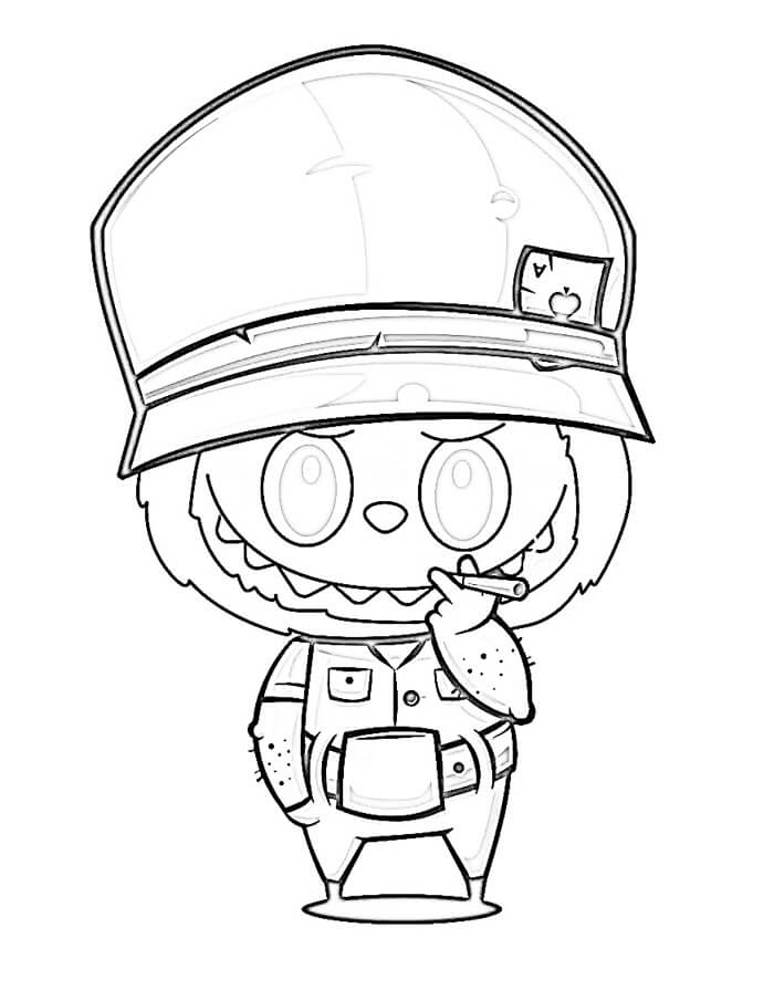 Tisk Labubu omalovánka