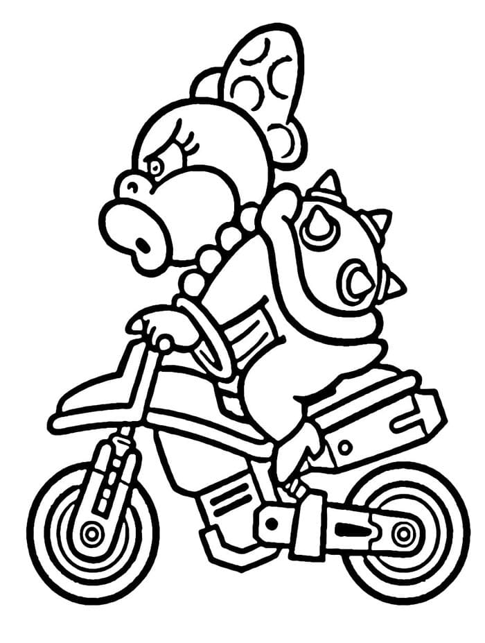 Tisk Mario Kart omalovánka