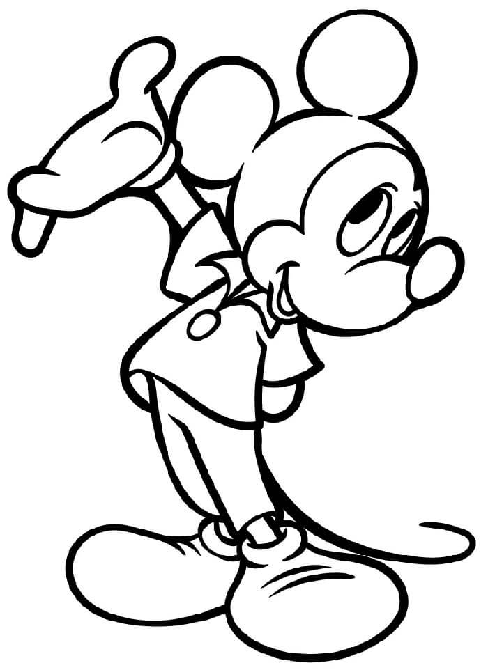 Tisk Mickey Mouse omalovánka