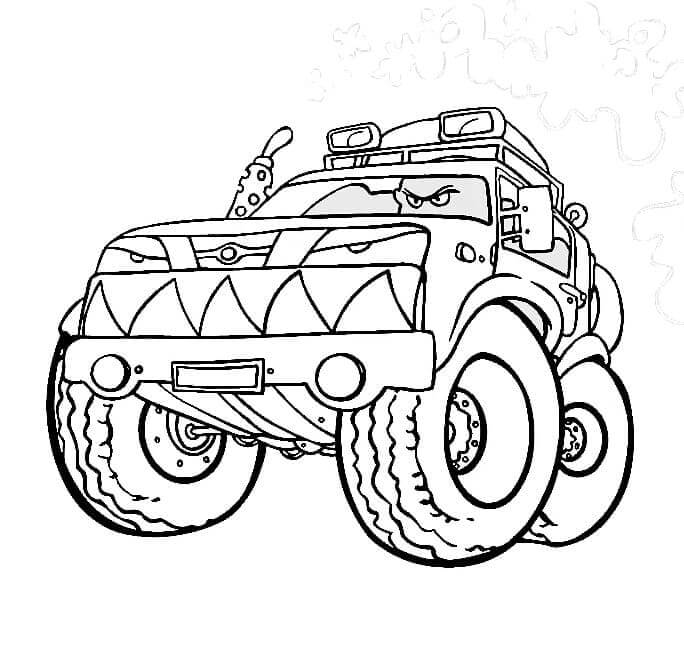 Tisk Monster Truck omalovánka