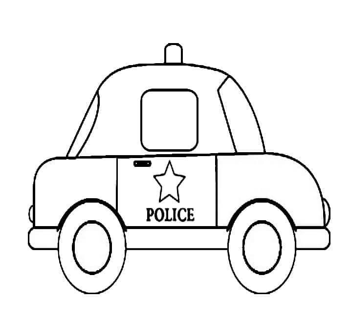 Tisk Policejní Auto omalovánka