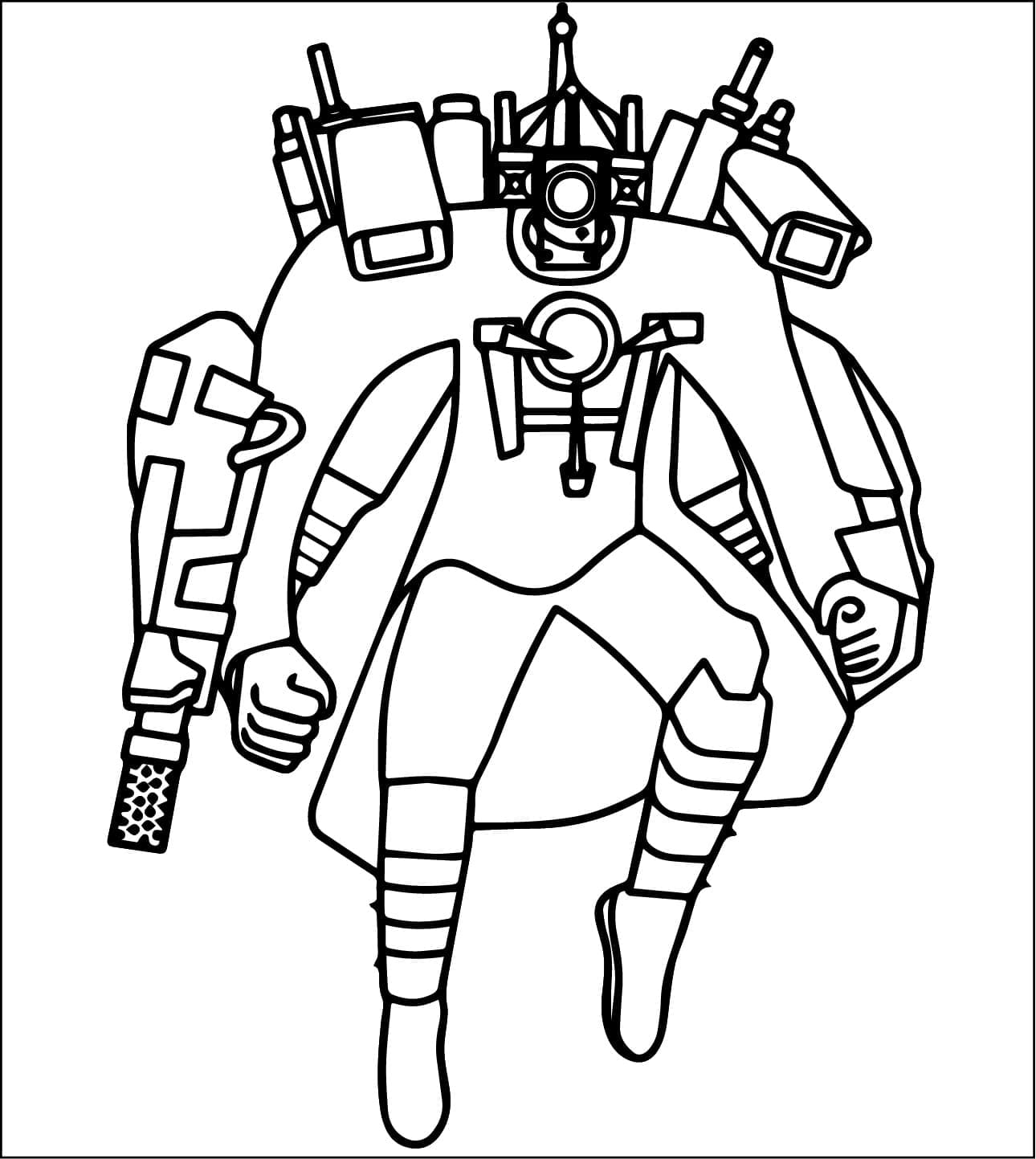 Tisk Skibidi Toilet omalovánka