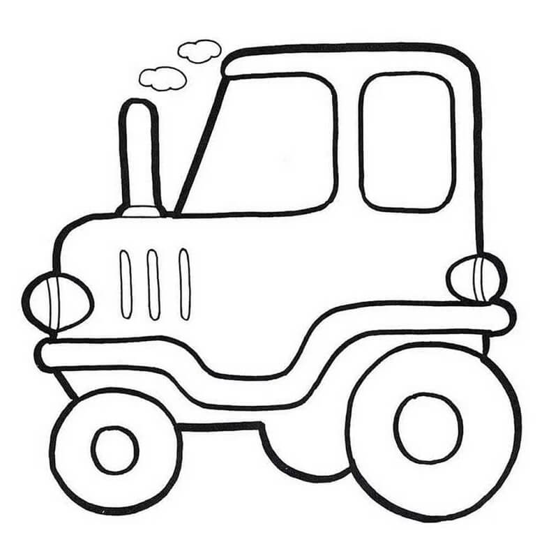 Tisk Traktor omalovánka