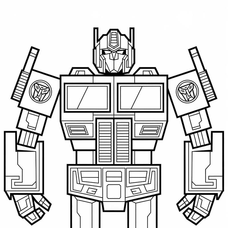 Tisk Transformers omalovánka