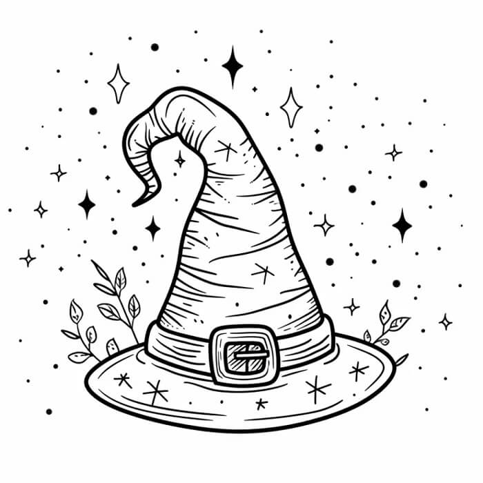 Tisknutelná Čarodějnice omalovánka