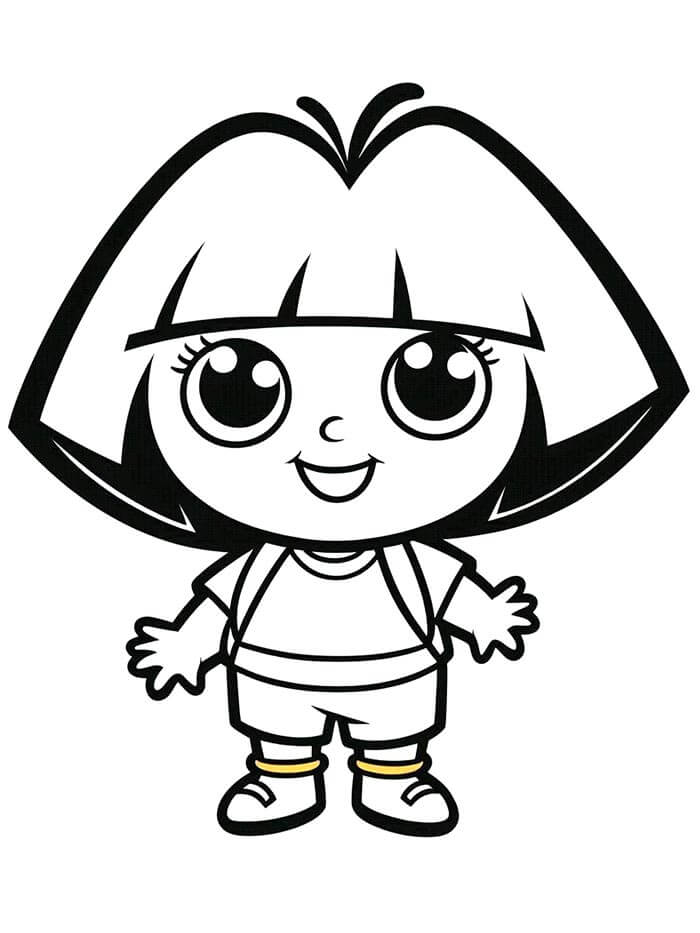 Tisknutelná Dora Průzkumnice omalovánka