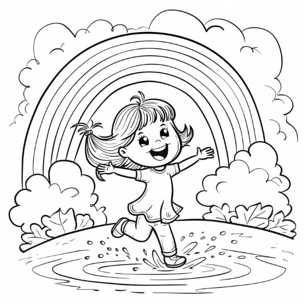 Tisknutelná Duha Obrázek omalovánka