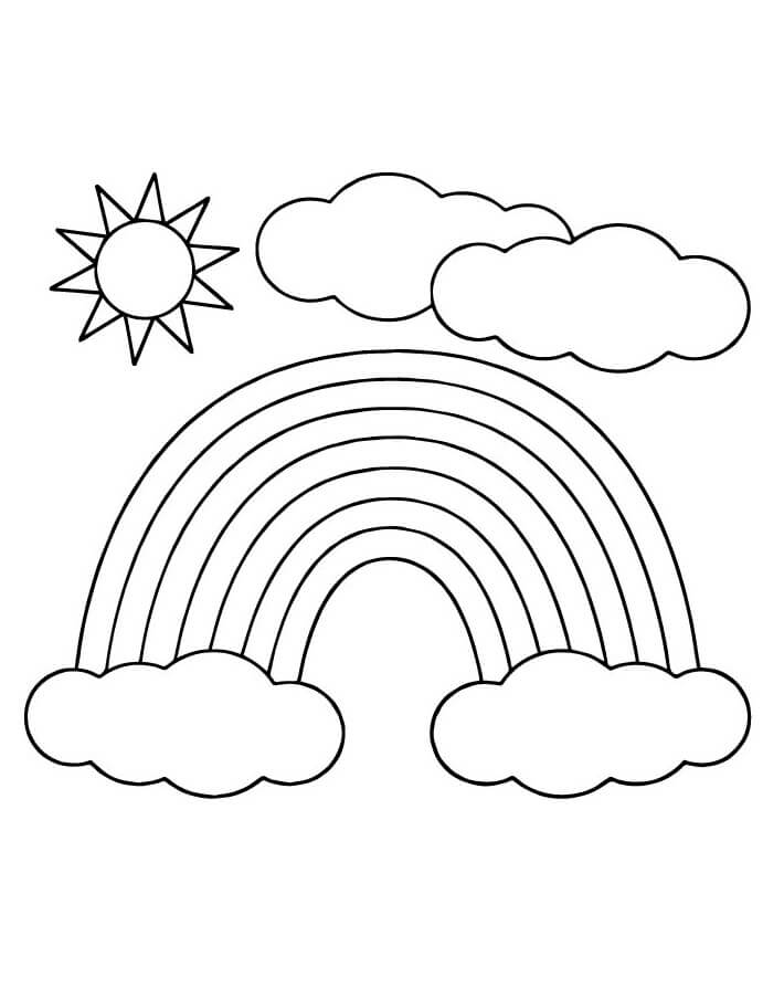 Tisknutelná Duha omalovánka