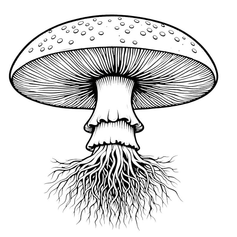 Tisknutelná Houba omalovánka