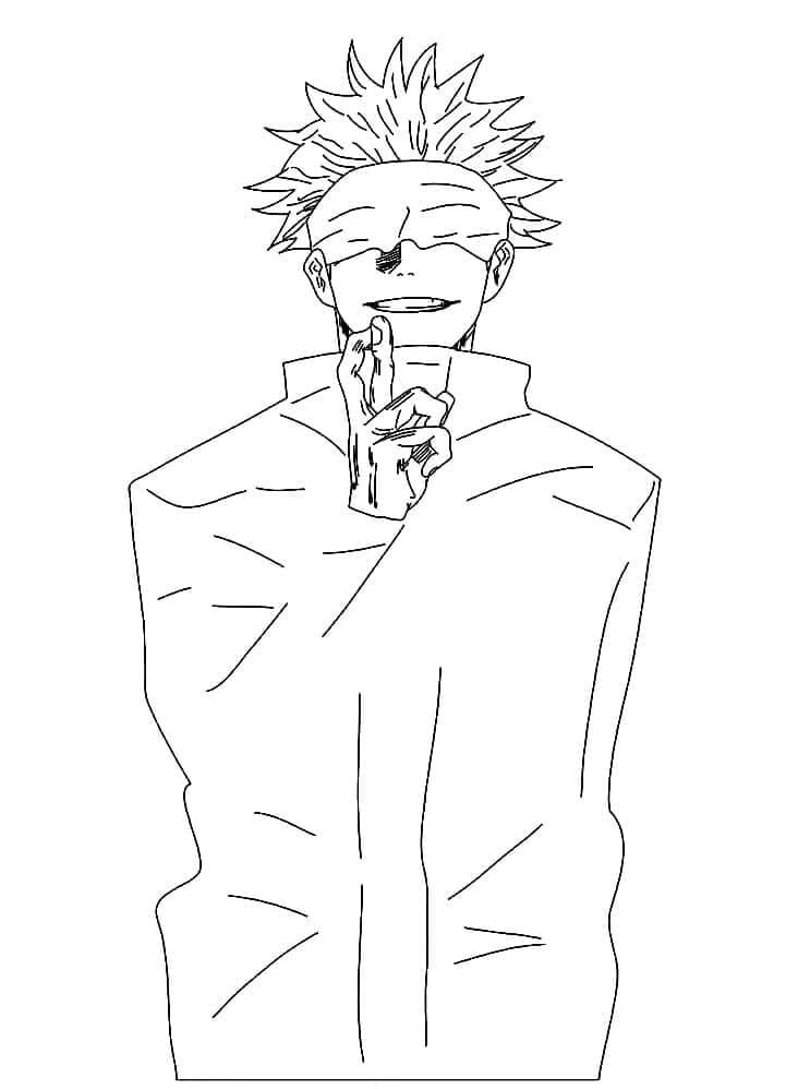 Tisknutelná Jujutsu Kaisen Obrázek omalovánka