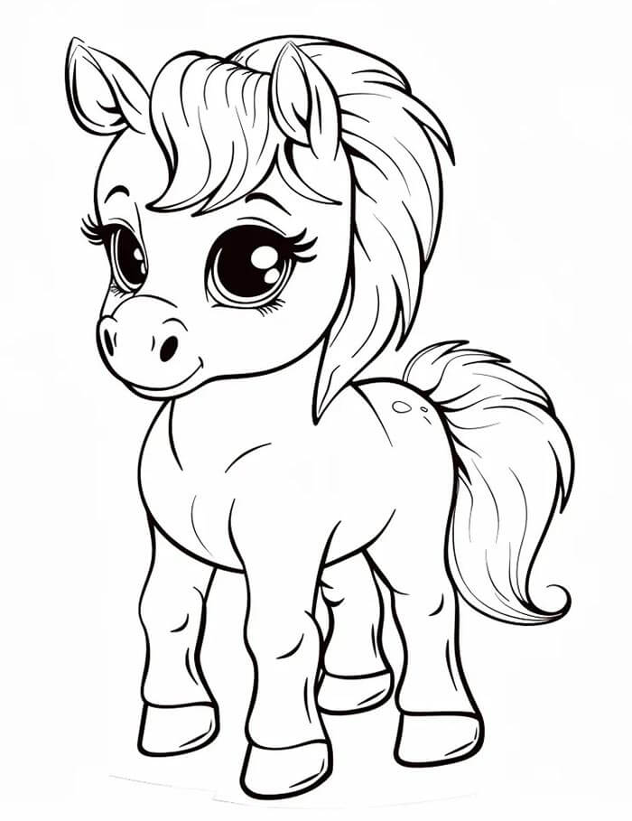 Tisknutelná Kůň omalovánka