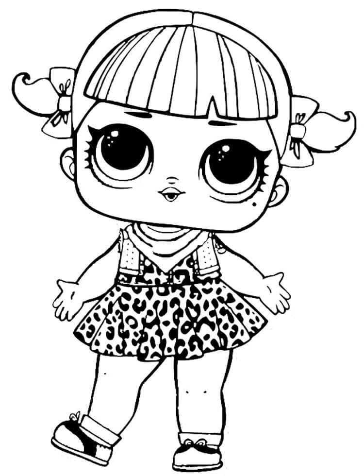 Tisknutelná LOL Panenka omalovánka